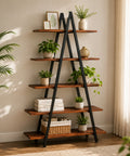 ecofynd Trivo A-Shaped 5-Tier Metal Planter Stand – Space-Saving Display Rack