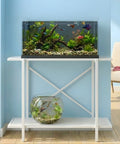 ecofynd 2-Tier White Fish Tank Stand