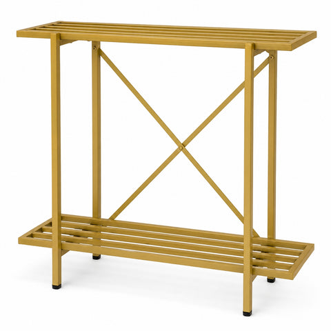 Adam Metal Plant Stand | 2-Tier Shelf for Indoor & Outdoor Use | Ecofynd