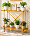 Ecofynd Adam Metal Plant Stand | 2-Tier Shelf for Indoor & Outdoor Use | Ecofynd