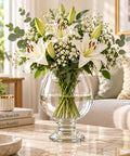 ecofynd Glass Vase for Flowers & Decor – Clear Goblet Shape | Transparent