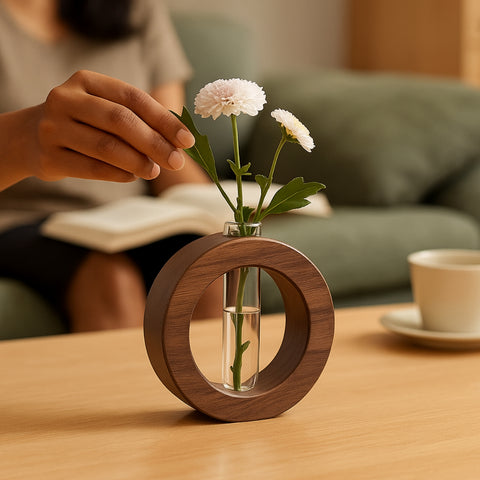ecofynd Test Tube Planter with Wooden Holder
