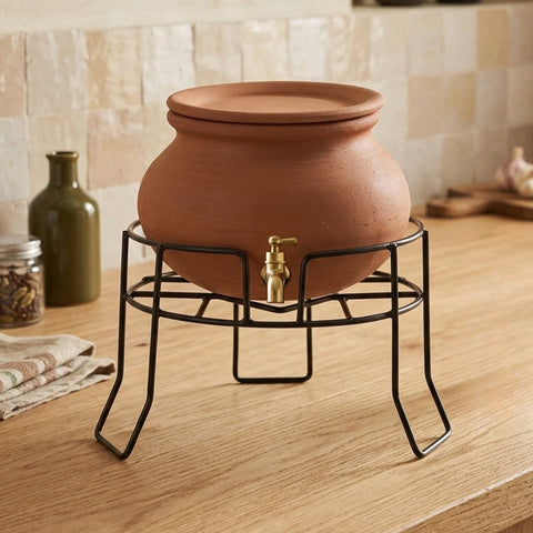 ecofynd Ecofynd Small Metal Matka Stand for Kitchen - Style 2