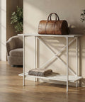 ecofynd 2-Tier White Metal Luggage Rack