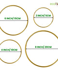 ecofynd 8pcs Circle Metal Crafts Hoops