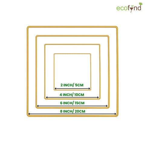 ecofynd 8pcs Square Metal Crafts Hoops