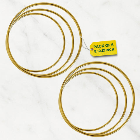ecofynd 6pcs Circle Metal Crafts Hoops