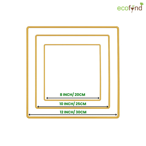 ecofynd 6pcs Square Metal Crafts Hoops