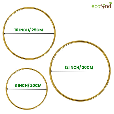 ecofynd 6pcs Circle Metal Crafts Hoops