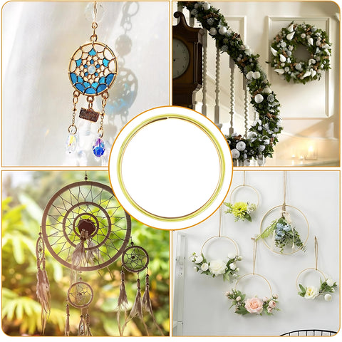 ecofynd 8pcs Circle Metal Crafts Hoops