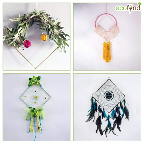 ecofynd Square 10 Inch Metal Crafts Hoops