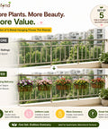 ecofynd 5 Pack 16 Inches Metal Hanging Flower Pot Stand For Railing Planters