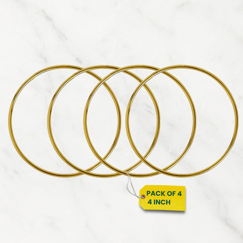 ecofynd Circle 4 Inch Metal Crafts Hoops