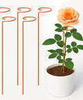 ecofynd Orange Metal Plant Trellis – 18 Inch Rust-Resistant Stake