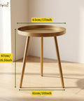 ecofynd Multipurpose Aurelia I Foldable Golden Metal Coffee Table (3 Legs)