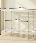 ecofynd 2-Tier Metal Storage Bench for Entryway
