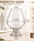 ecofynd Glass Vase for Flowers & Decor – Clear Goblet Shape | Transparent