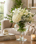 ecofynd 5.5 Inch Glass Flower Vase with Pedestal Stand for Fresh & Artificial Flower