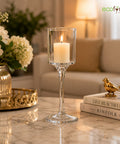 ecofynd 2.9 Inches Glass Candle Stand