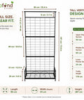 ecofynd Black Plant Stand with Trellis