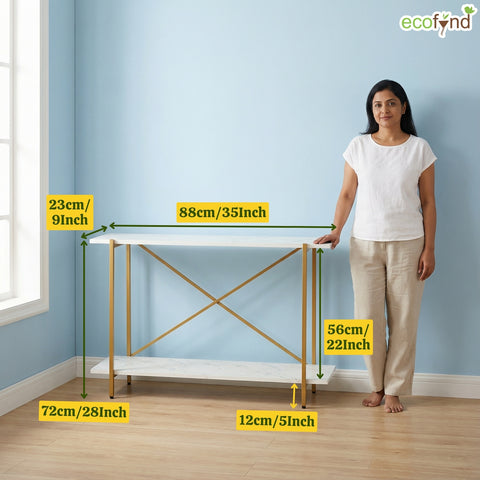 ecofynd Elix Jr. 35 Inch TV Stand – Modern Multipurpose Utility Console