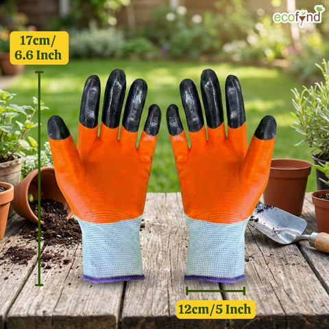 ecofynd Ecofynd Rubber Coated Gardening Gloves with Non-Slip Grip