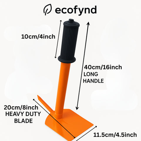 ecofynd Heavy Duty Garden Hand Hoe with Handle – Orange