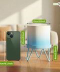 ecofynd Ecofynd Lucas Tabletop Metal Planter with Sky Blue Stand