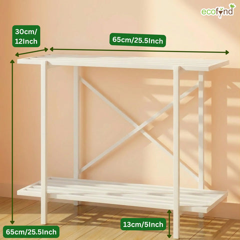 ecofynd 2-Tier White UPS Stand for Home and Office