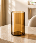 ecofynd 3.9 Inch Glass Flower Vase for Fresh & Artificial Flowers