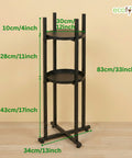 ecofynd Ecofynd HydroNest 2-Tier Black Water Dispenser Stand with Storage Shelf