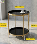 ecofynd Multipurpose 2 Tier Foldable Coffee Table with Strong Metal Frame