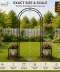 ecofynd 5 Feet High x 4 Feet Wide Black Graden Arch Plant Stand