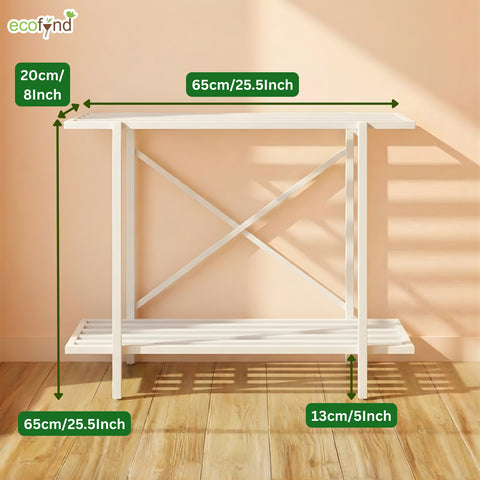 ecofynd 2-Tier White UPS Stand for Home and Office