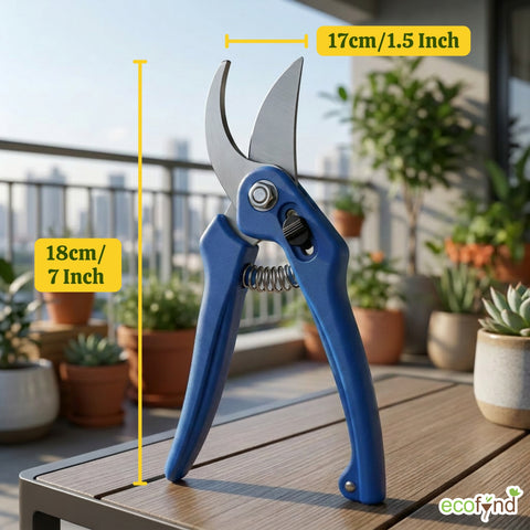 ecofynd Ecofynd Blue Bypass Pruning Shears with Sharp Steel Blade