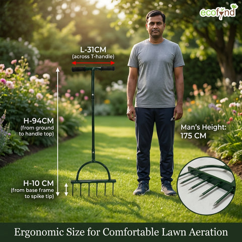 ecofynd Ecofynd DeepRoot Lawn Aerator Tool with 6 Metal Spikes