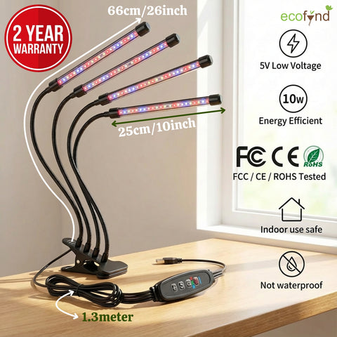 ecofynd Ziva Grow Light for Indoor Plants (Herbs, Leafy Plants & Flowering