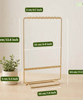 ecofynd Ecofynd 2-Tier Golden Metal Jewelry Organizer Stand with 11 Hooks & 10 Earring Holes