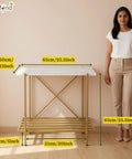 ecofynd 26 Inch 2 Tier Console Table