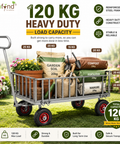 ecofynd Heavy Duty Metal Dump Cart Trolley for Material Handling