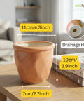 ecofynd Ecofynd Peach 4.3 Inch Cachepot Planter with Drainage Hole for Desk