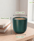 ecofynd Ecofynd Dark Green 5 inch Ceramic Cachepot Planter for Indoor Plants