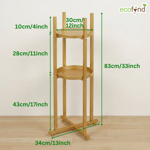 ecofynd Ecofynd HydroNest 2-Tier Golden Water Dispenser Stand with Storage Shelf