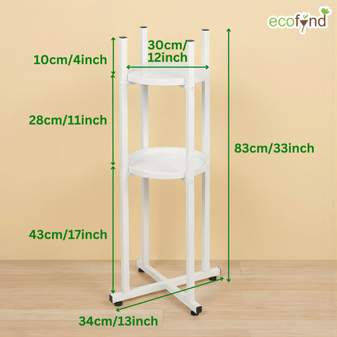 ecofynd Ecofynd HydroNest 2-Tier White Water Dispenser Stand with Storage Shelf