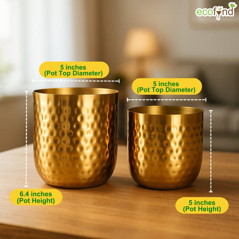 ecofynd Ivara Metal Plant Pots