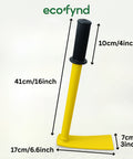 ecofynd Heavy Duty Garden Hand Hoe with 16 inch Handle – Yellow