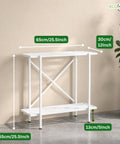 ecofynd 2-Tier White Fish Tank Stand