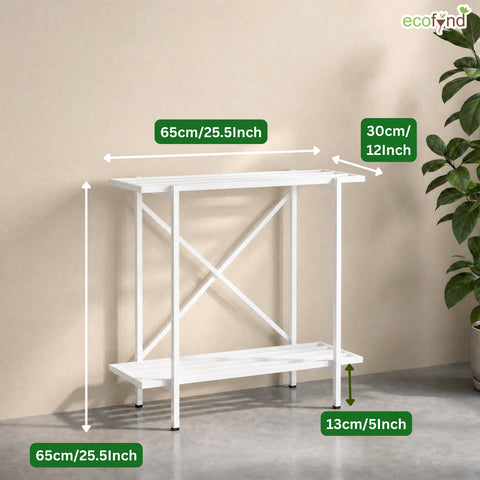 ecofynd 2-Tier White Fish Tank Stand