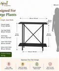 Ecofynd Adam Metal Plant Stand | 2-Tier Shelf for Indoor & Outdoor Use | Ecofynd
