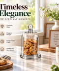 ecofynd 3.3 Inches Decorative Glass Bell Jar with Lid